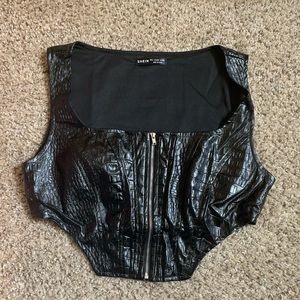 Leather Crop Top